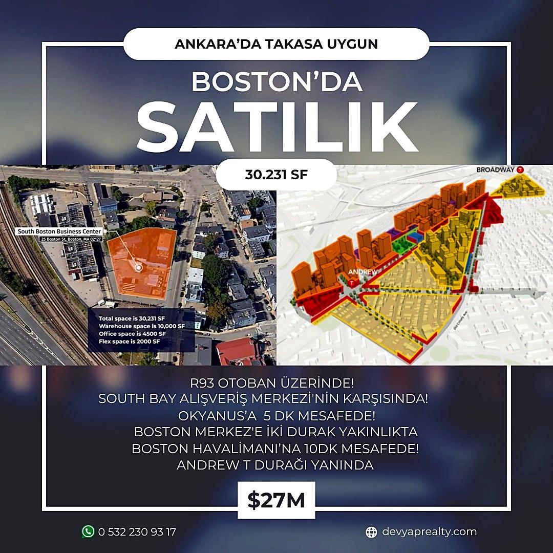 Boston'daki Ticari Mülk Ankara'daki Mülk ile Takas